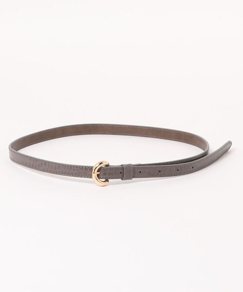 YECCA VECCA(イェッカヴェッカ)の「・クロコ型押しベルト*(ベルト・レディース・グレー/グリーン/ブラウン・FREE)」の2枚目の写真