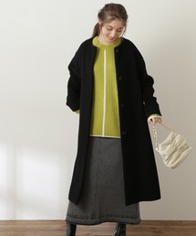 N.（N. Natural Beauty Basic） | 【S Size Line】◆アンゴラビーバーノーカラーコート(ノーカラーコート)