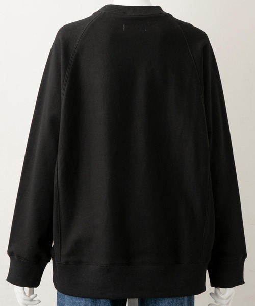 MILKFED.（ミルクフェド）の「FRONT LOGO SWEAT TOP（スウェット・レディース・ブラック/ライトブルー/ライトパープル/ベージュ/オフホワイト/ネイビー・ONE SIZE）」の7枚目の写真