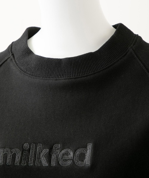 MILKFED.（ミルクフェド）の「FRONT LOGO SWEAT TOP（スウェット・レディース・ブラック/ライトブルー/ライトパープル/ベージュ/オフホワイト/ネイビー・ONE SIZE）」の13枚目の写真