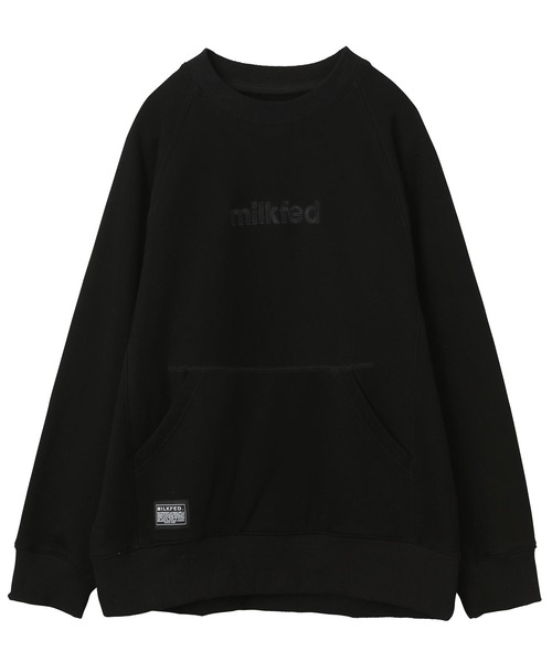 MILKFED.（ミルクフェド）の「FRONT LOGO SWEAT TOP（スウェット・レディース・ブラック/ライトブルー/ライトパープル/ベージュ/オフホワイト/ネイビー・ONE SIZE）」の16枚目の写真