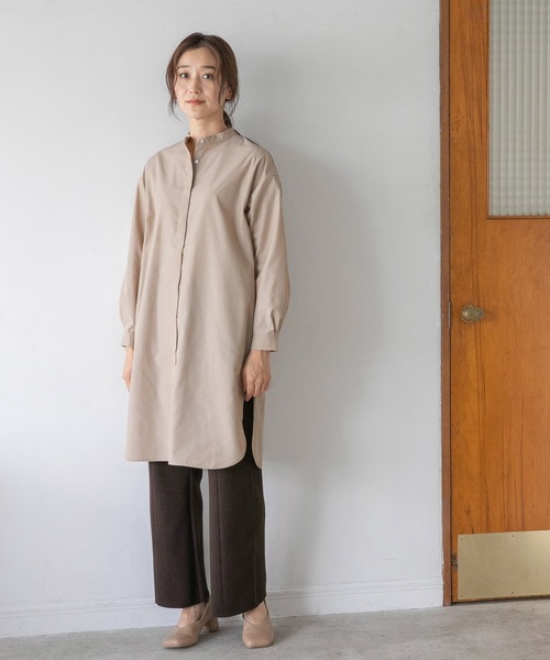 LEPSIM(レプシィム)の「ラウンドヘムシャツチュニック 217823(シャツ/ブラウス・レディース・ベージュ系その他2/ベージュ系その他/ブルー系その他・FREE)」の6枚目の写真