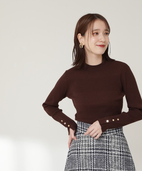 N.(N. Natural Beauty Basic)(エヌエヌナチュラルビューティーベーシック)の「【追加生産】◆ハイネックリブニット(ニット/セーター・レディース・オフホワイト/ブラック/ネイビー/ブルー/ブラウン・MEDIUM)」の3枚目の写真