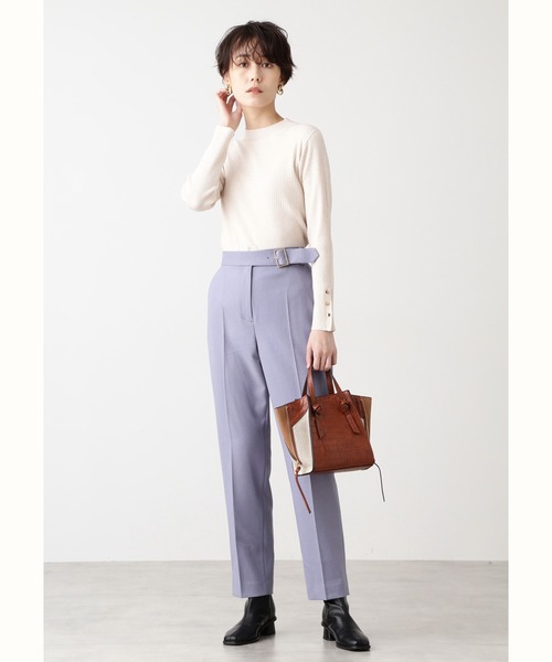 N.(N. Natural Beauty Basic)(エヌエヌナチュラルビューティーベーシック)の「【追加生産】◆ハイネックリブニット(ニット/セーター・レディース・オフホワイト/ブラック/ネイビー/ブルー/ブラウン・MEDIUM)」の10枚目の写真