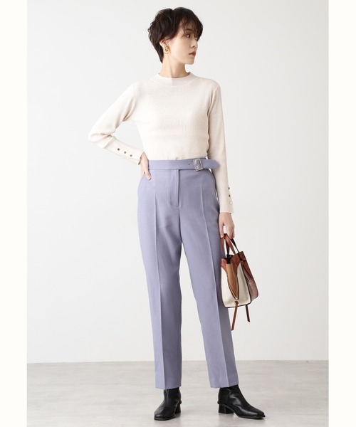 N.(N. Natural Beauty Basic)(エヌエヌナチュラルビューティーベーシック)の「【追加生産】◆ハイネックリブニット(ニット/セーター・レディース・オフホワイト/ブラック/ネイビー/ブルー/ブラウン・MEDIUM)」の7枚目の写真