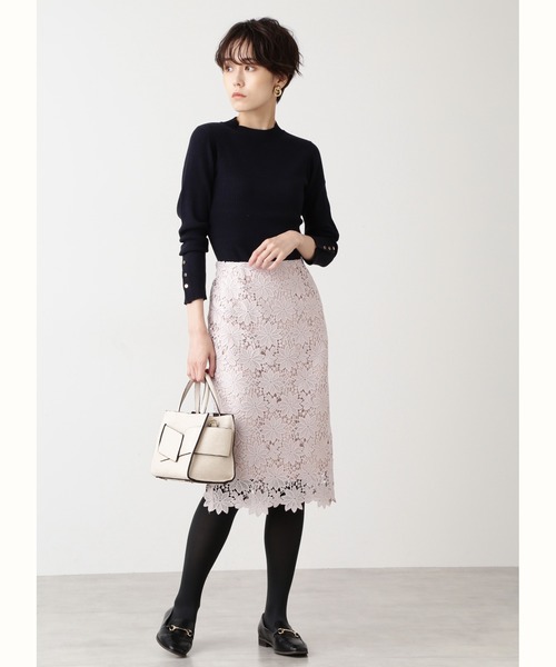 N.(N. Natural Beauty Basic)(エヌエヌナチュラルビューティーベーシック)の「【追加生産】◆ハイネックリブニット(ニット/セーター・レディース・オフホワイト/ブラック/ネイビー/ブルー/ブラウン・MEDIUM)」の9枚目の写真