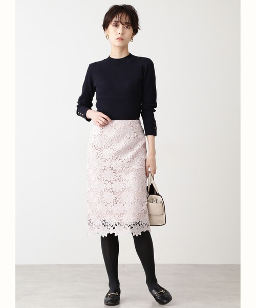 N.(N. Natural Beauty Basic)(エヌエヌナチュラルビューティーベーシック)の「【追加生産】◆ハイネックリブニット(ニット/セーター・レディース・オフホワイト/ブラック/ネイビー/ブルー/ブラウン・MEDIUM)」の11枚目の写真