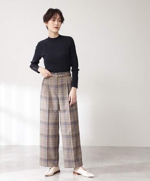 N.(N. Natural Beauty Basic)(エヌエヌナチュラルビューティーベーシック)の「【追加生産】◆ハイネックリブニット(ニット/セーター・レディース・オフホワイト/ブラック/ネイビー/ブルー/ブラウン・MEDIUM)」の21枚目の写真