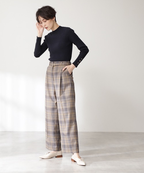 N.(N. Natural Beauty Basic)(エヌエヌナチュラルビューティーベーシック)の「【追加生産】◆ハイネックリブニット(ニット/セーター・レディース・オフホワイト/ブラック/ネイビー/ブルー/ブラウン・MEDIUM)」の22枚目の写真