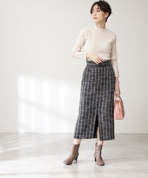 N.(N. Natural Beauty Basic)(エヌエヌナチュラルビューティーベーシック)の「【追加生産】◆ハイネックリブニット(ニット/セーター・レディース・オフホワイト/ブラック/ネイビー/ブルー/ブラウン・MEDIUM)」の12枚目の写真