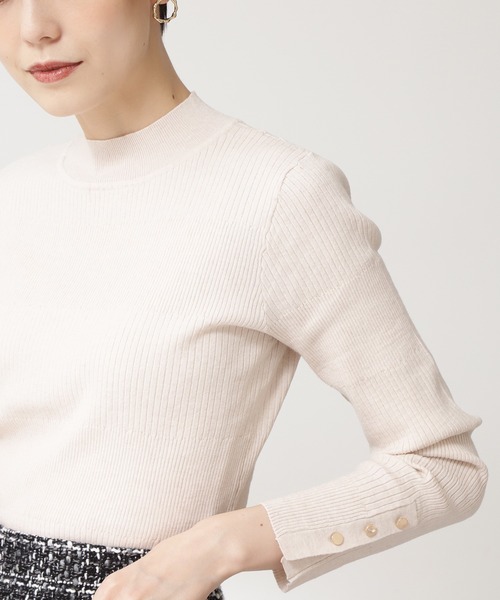 N.(N. Natural Beauty Basic)(エヌエヌナチュラルビューティーベーシック)の「【追加生産】◆ハイネックリブニット(ニット/セーター・レディース・オフホワイト/ブラック/ネイビー/ブルー/ブラウン・MEDIUM)」の14枚目の写真