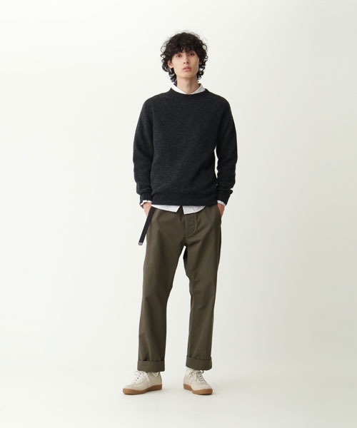 マーガレットハウエル ドネガルツィード スコットランドニット 淡カーキセーター マーガレットハウエル ドネガルツィード スコットランドニット