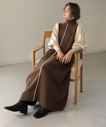 Bab | 《再入荷》選べる2サイズ＊配色ニットロングワンピース(ワンピース)