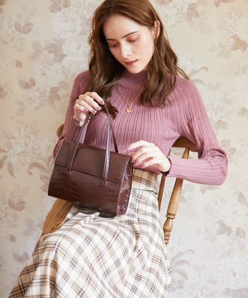 Rewde(ルゥデ)の「【2WAY】クラシカルミニトートバッグ(1R18-BA0514)(トートバッグ・レディース・ブラック/ブラウン/ベージュ・FREE)」の10枚目の写真