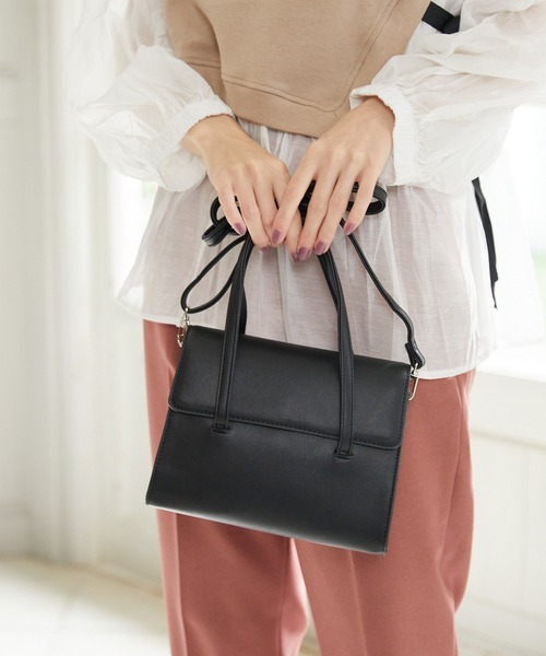 Rewde(ルゥデ)の「【2WAY】クラシカルミニトートバッグ(1R18-BA0514)(トートバッグ・レディース・ブラック/ブラウン/ベージュ・FREE)」の17枚目の写真