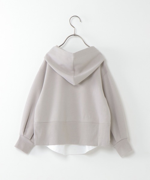 ikka（イッカ）の「【親子コーデ】ダンボールニットレイヤードパーカー（100~160cm）（パーカー・キッズ・ベージュ/ピンク/ライトイエロー・100/110/120/130/140/150/160）」の7枚目の写真