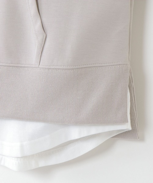 ikka（イッカ）の「【親子コーデ】ダンボールニットレイヤードパーカー（100~160cm）（パーカー・キッズ・ベージュ/ピンク/ライトイエロー・100/110/120/130/140/150/160）」の6枚目の写真