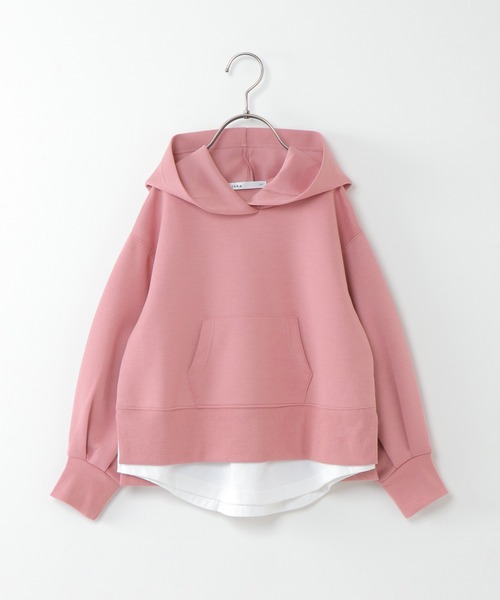 ikka（イッカ）の「【親子コーデ】ダンボールニットレイヤードパーカー（100~160cm）（パーカー・キッズ・ベージュ/ピンク/ライトイエロー・100/110/120/130/140/150/160）」の13枚目の写真