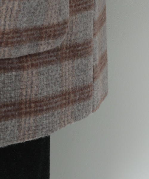 Heather（ヘザー）の「ユルチェック柄ナカワタコート　215259（その他アウター・レディース・グレー系/ブラウン系・FREE）」の22枚目の写真