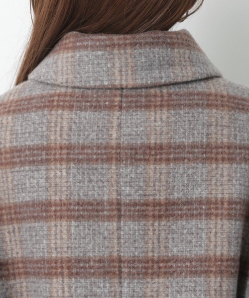 Heather（ヘザー）の「ユルチェック柄ナカワタコート　215259（その他アウター・レディース・グレー系/ブラウン系・FREE）」の5枚目の写真