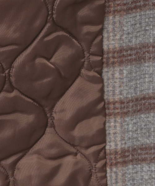 Heather（ヘザー）の「ユルチェック柄ナカワタコート　215259（その他アウター・レディース・グレー系/ブラウン系・FREE）」の11枚目の写真