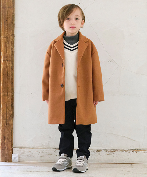 b・ROOM（ビールーム）の「チェスターコート（チェスターコート・キッズ・キャメル/ベージュ/ブラック・120cm/90cm/110cm/130cm/100cm）」の3枚目の写真