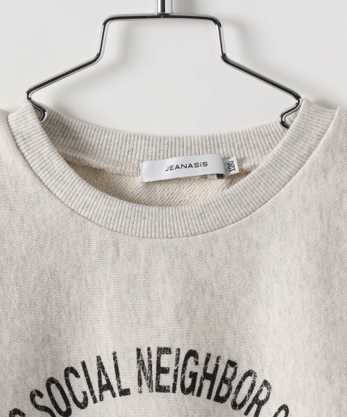 JEANASIS（ジーナシス）の「【KIDS】カレッジロゴウラケプルオーバー/256502（スウェット・キッズ・アイボリー/ブラック/グレー・120/140）」の12枚目の写真