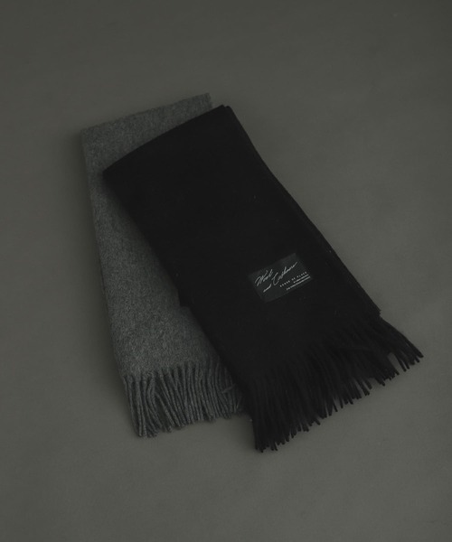 SENSE OF PLACE by URBAN RESEARCH（センスオブプレイスバイアーバンリサーチ）の「カシミヤ混ウールストール（マフラー・レディース・ブラック/グレー/アイボリー/モカ・ONE）」の7枚目の写真