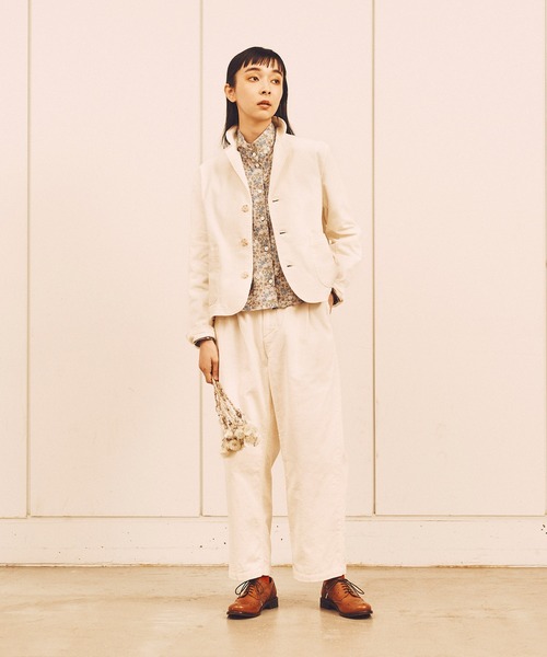 SETTO（セット）の「UNE PANTS：ワイドタックパンツ（その他パンツ・メンズ・ベージュ/ダークブラウン/アイボリー・L/XS/M/S）」の21枚目の写真