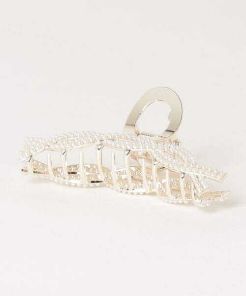 Dorothy Lang（ドロシーラング）の「Dorothy Lang（ドロシーラング）パール編みバンス（バレッタ/ヘアクリップ・レディース・ホワイト・FREE）」の2枚目の写真