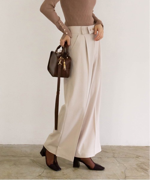 RANDA（ランダ）の「ダブル釦センタープレスワイドパンツ（その他パンツ・レディース・ピンク/グリーン/アイボリー・1/0）」の17枚目の写真