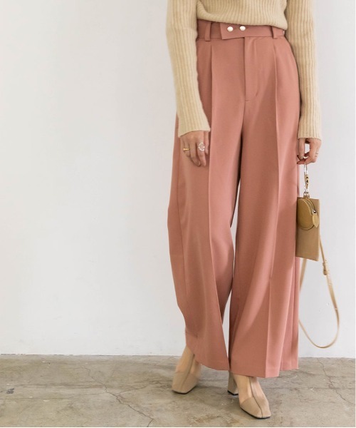 RANDA（ランダ）の「ダブル釦センタープレスワイドパンツ（その他パンツ・レディース・ピンク/グリーン/アイボリー・1/0）」の18枚目の写真