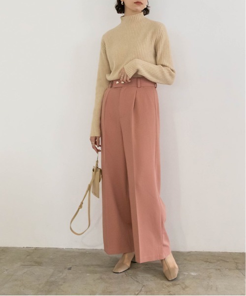 RANDA（ランダ）の「ダブル釦センタープレスワイドパンツ（その他パンツ・レディース・ピンク/グリーン/アイボリー・1/0）」の9枚目の写真