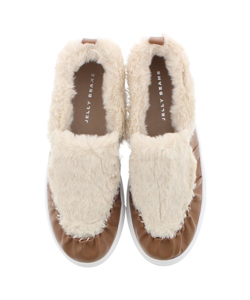 JELLY BEANS(ジェリービーンズ)の「インナーファーモカシンスリッポン(215-40039)JELLY BEANS(ジェリービーンズ)(スリッポン・レディース・アイボリー/キャメル・S/M/L)」の8枚目の写真