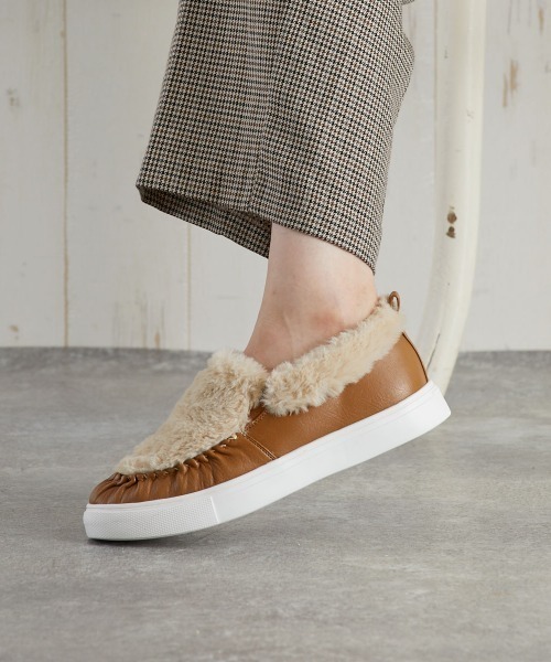 JELLY BEANS(ジェリービーンズ)の「インナーファーモカシンスリッポン(215-40039)JELLY BEANS(ジェリービーンズ)(スリッポン・レディース・アイボリー/キャメル・S/M/L)」の10枚目の写真