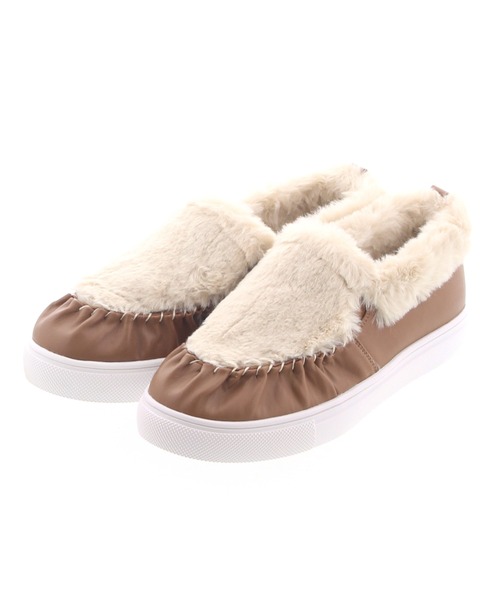 JELLY BEANS(ジェリービーンズ)の「インナーファーモカシンスリッポン(215-40039)JELLY BEANS(ジェリービーンズ)(スリッポン・レディース・アイボリー/キャメル・S/M/L)」の13枚目の写真