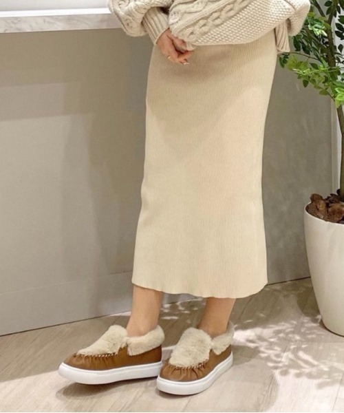 JELLY BEANS(ジェリービーンズ)の「インナーファーモカシンスリッポン(215-40039)JELLY BEANS(ジェリービーンズ)(スリッポン・レディース・アイボリー/キャメル・S/M/L)」の20枚目の写真