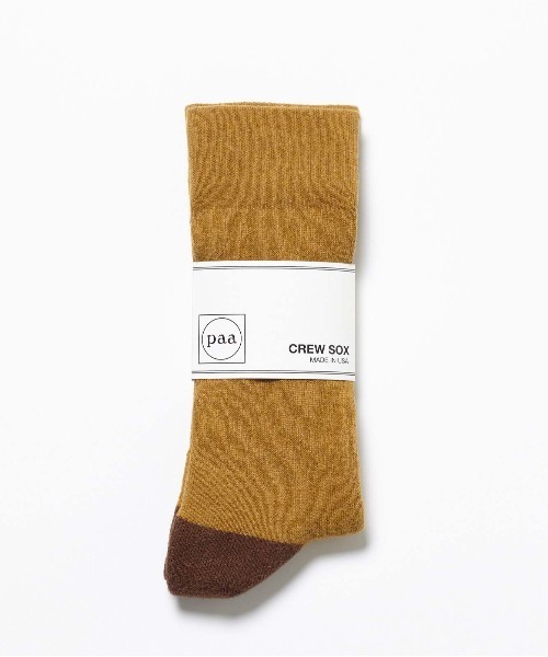 UNION（ユニオン）の「PAA RECYCLED COTTON CREW SOX 2.5 パウ UNION ユニオン ソックス 靴下（ソックス/靴下・メンズ・ライトグレー/ブラウン・FREE）」の5枚目の写真