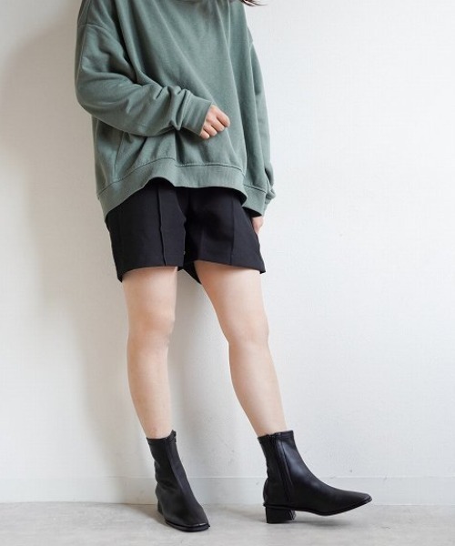 Fabby fabby(ファビィーファビィー)の「ストレッチショートブーツ(ブーツ・レディース・ブラック/ブラウン/オフホワイト・MEDIUM/LARGE/SMALL)」の12枚目の写真