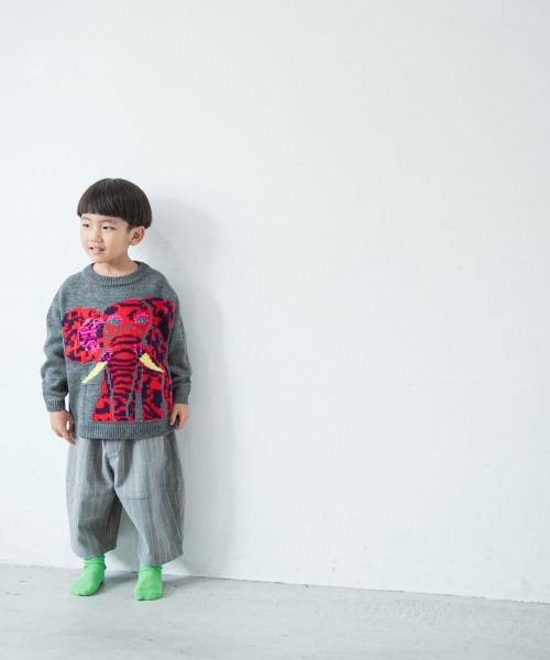 LOWRYS FARM(ローリーズファーム)の「Y.SUDAアニマルニット 239985(ニット/セーター・キッズ・ネイビー/グレー・110cm/120cm/130cm)」の15枚目の写真