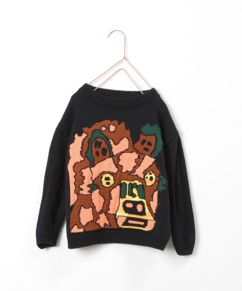 LOWRYS FARM(ローリーズファーム)の「Y.SUDAアニマルニット 239985(ニット/セーター・キッズ・ネイビー/グレー・110cm/120cm/130cm)」の11枚目の写真