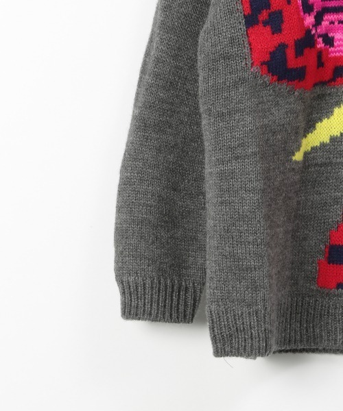 LOWRYS FARM(ローリーズファーム)の「Y.SUDAアニマルニット 239985(ニット/セーター・キッズ・ネイビー/グレー・110cm/120cm/130cm)」の12枚目の写真