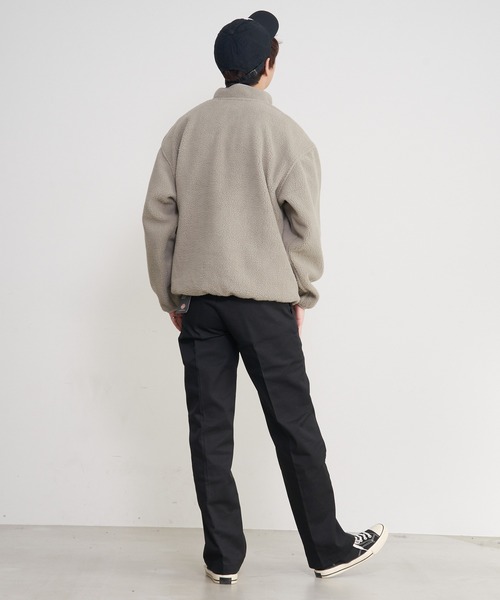 BEN DAVIS(ベンデイビス)の「【BEN DAVIS/ベンデイビス】 ハーフスナップ スタンドジャケット フリース素材使用(スウェット・メンズ・グリーン/パープル/イエロー/ライトベージュ・X-LARGE/MEDIUM/LARGE)」の8枚目の写真