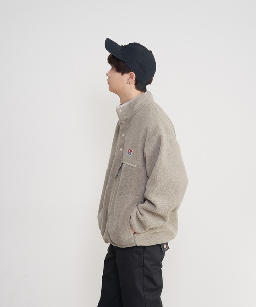 BEN DAVIS(ベンデイビス)の「【BEN DAVIS/ベンデイビス】 ハーフスナップ スタンドジャケット フリース素材使用(スウェット・メンズ・グリーン/パープル/イエロー/ライトベージュ・X-LARGE/MEDIUM/LARGE)」の12枚目の写真