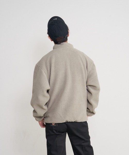 BEN DAVIS(ベンデイビス)の「【BEN DAVIS/ベンデイビス】 ハーフスナップ スタンドジャケット フリース素材使用(スウェット・メンズ・グリーン/パープル/イエロー/ライトベージュ・X-LARGE/MEDIUM/LARGE)」の13枚目の写真