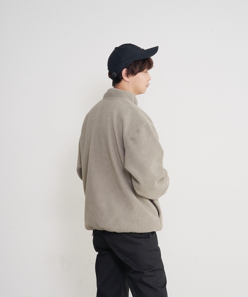 BEN DAVIS(ベンデイビス)の「【BEN DAVIS/ベンデイビス】 ハーフスナップ スタンドジャケット フリース素材使用(スウェット・メンズ・グリーン/パープル/イエロー/ライトベージュ・X-LARGE/MEDIUM/LARGE)」の14枚目の写真