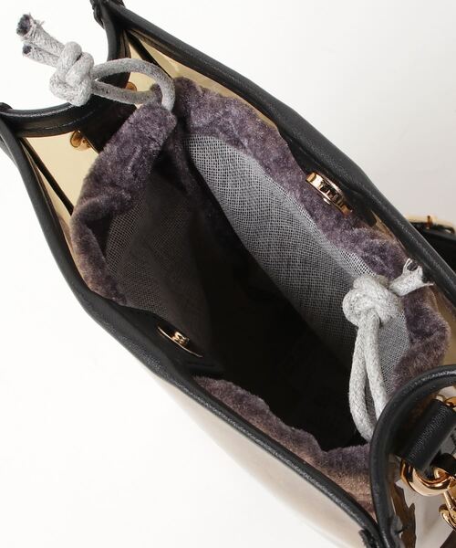 ALWAYS GOOD TIME(オルウェイズグッドタイム)の「縦型 クリアミニショルダーバッグ(ショルダーバッグ・レディース・ブラウン/ブラック・FREE)」の5枚目の写真