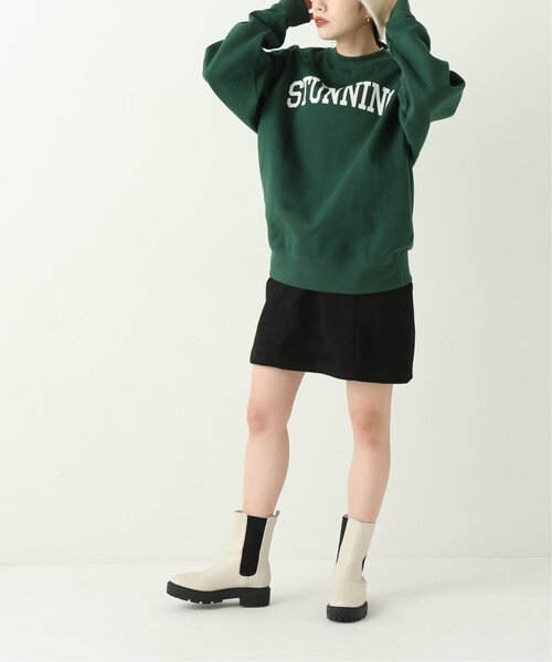 RAY CASSIN（レイカズン）の「ポンチスウェードハイウエストミニスカート（スカート・レディース・ブラック/モカ/キナリ・FREE）」の5枚目の写真