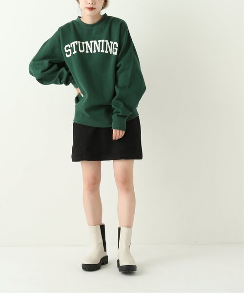 RAY CASSIN（レイカズン）の「ポンチスウェードハイウエストミニスカート（スカート・レディース・ブラック/モカ/キナリ・FREE）」の6枚目の写真