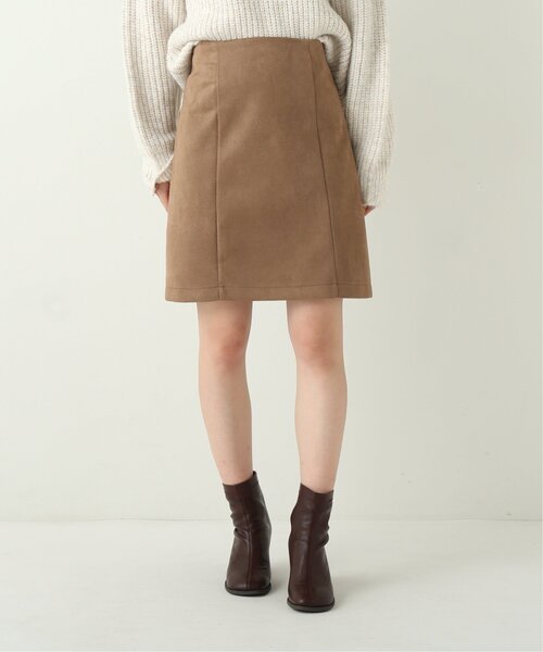 RAY CASSIN（レイカズン）の「ポンチスウェードハイウエストミニスカート（スカート・レディース・ブラック/モカ/キナリ・FREE）」の12枚目の写真